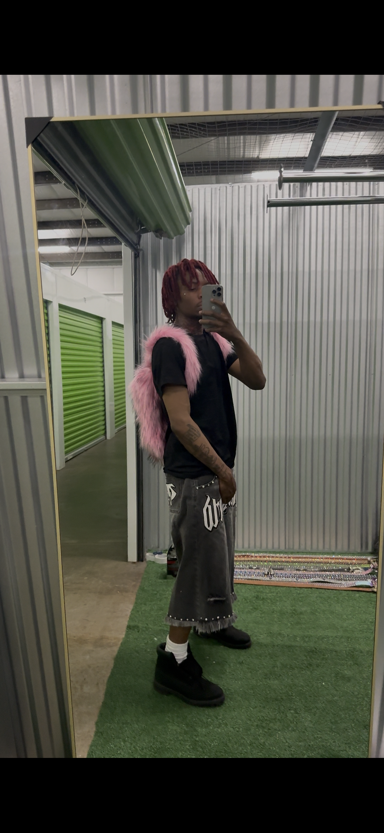 Pink Fur Backpack