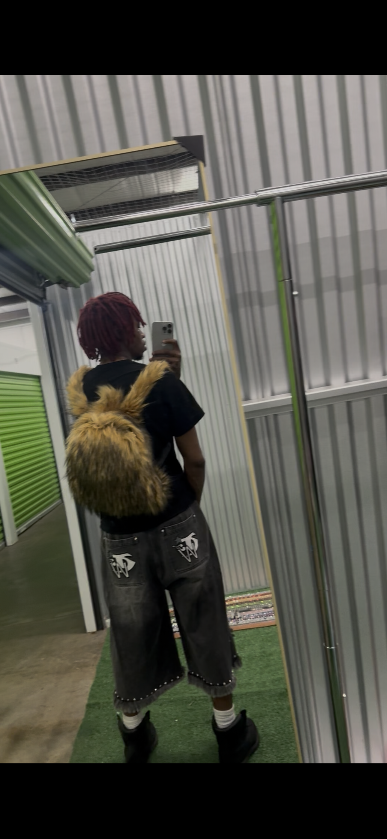 Brown Fur Backpack