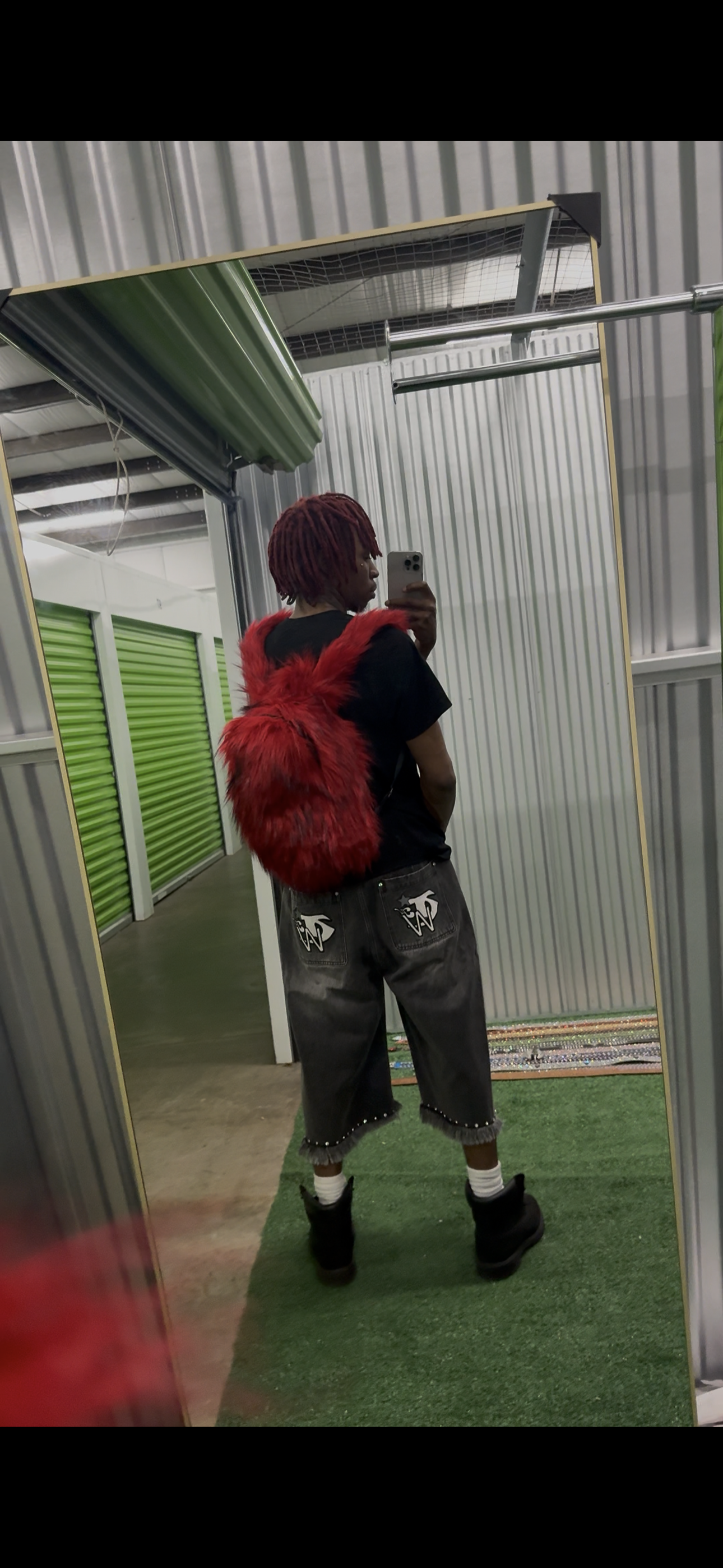 Red Fur Backpacks