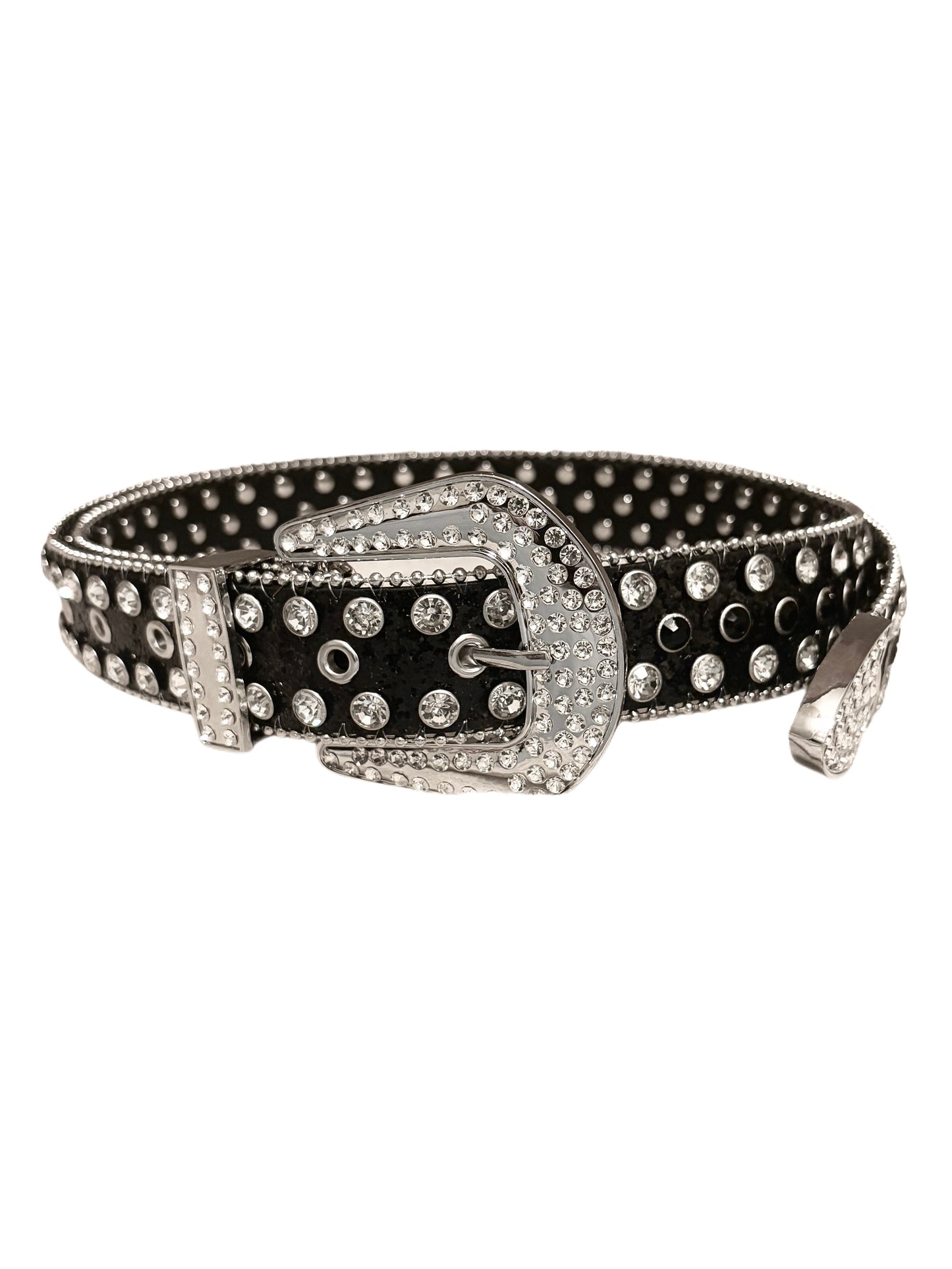 rhinestone belt (black and silver)
