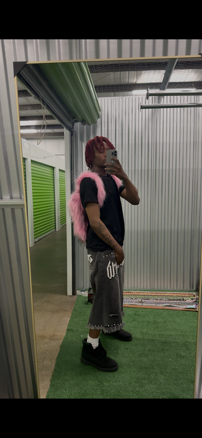 Pink Fur Backpack