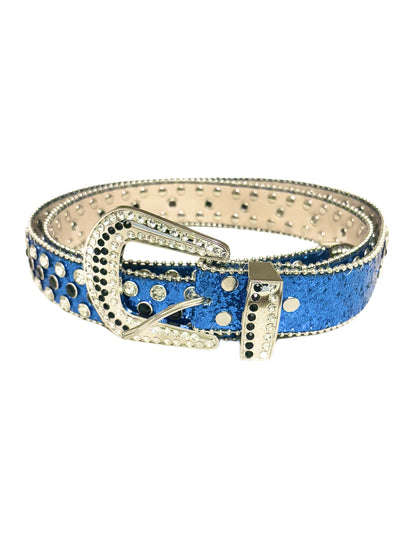 rhinestone belt (blue)