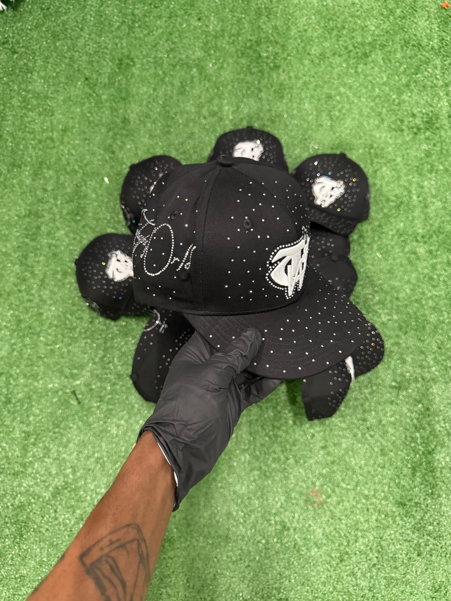 Luxury Black “ToohypeWrld” hat