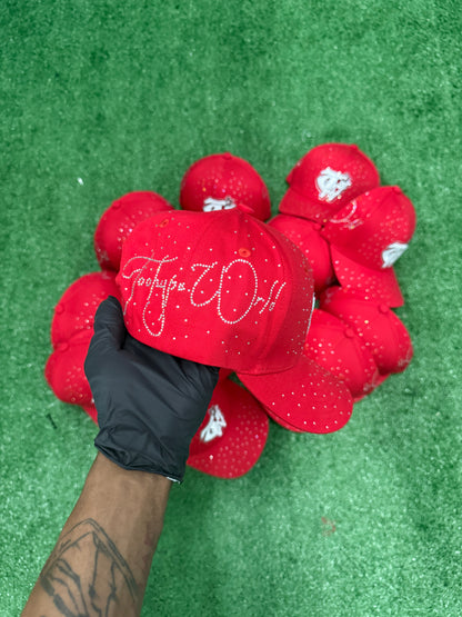 Luxury Red “ToohypeWrld” hat