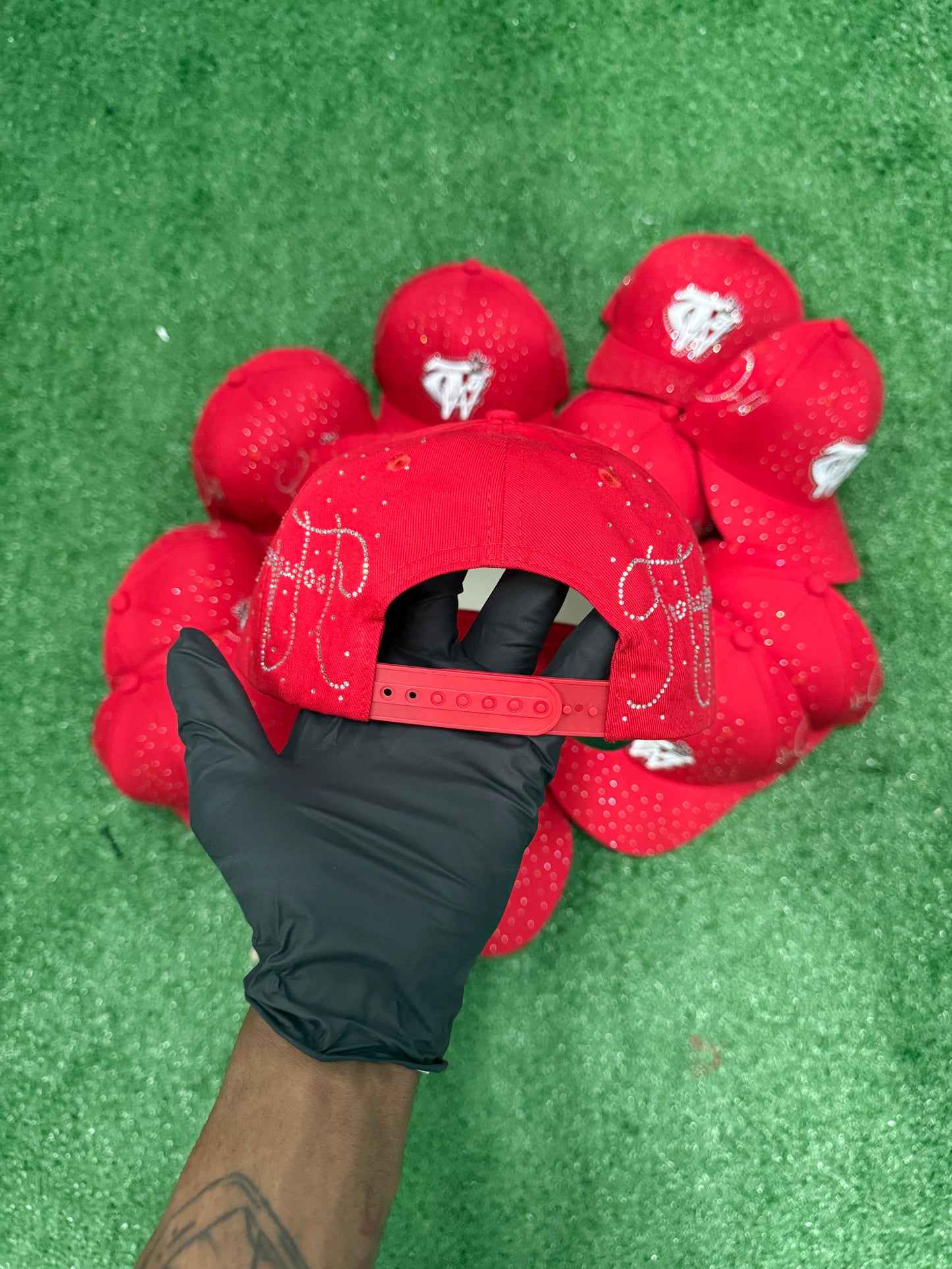 Luxury Red “ToohypeWrld” hat
