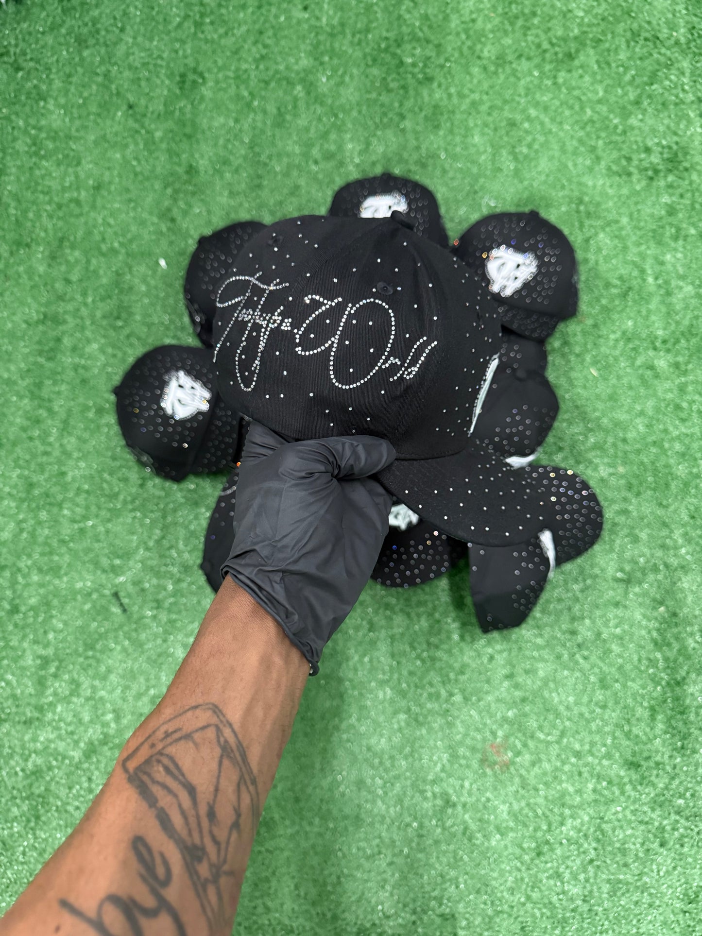 Luxury Black “ToohypeWrld” hat