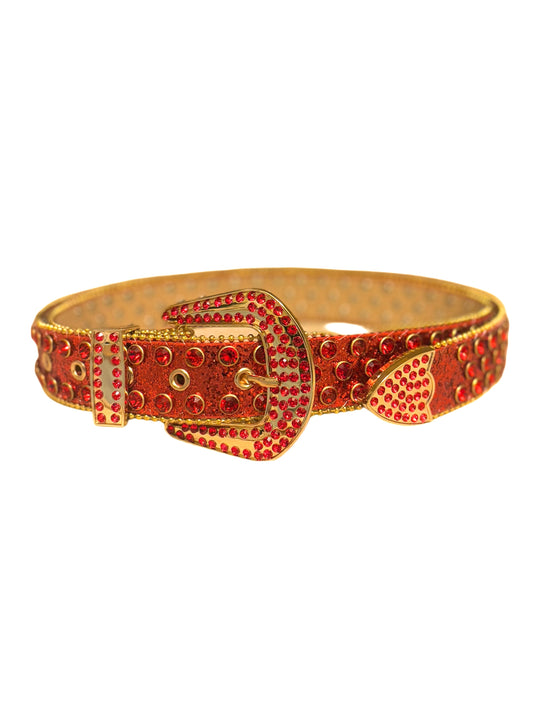 rhinestone belt (red and gold)