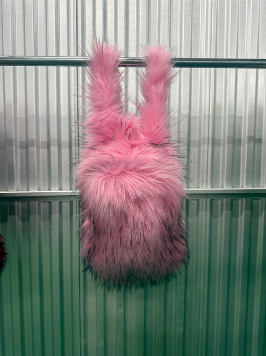 Pink Fur Backpack