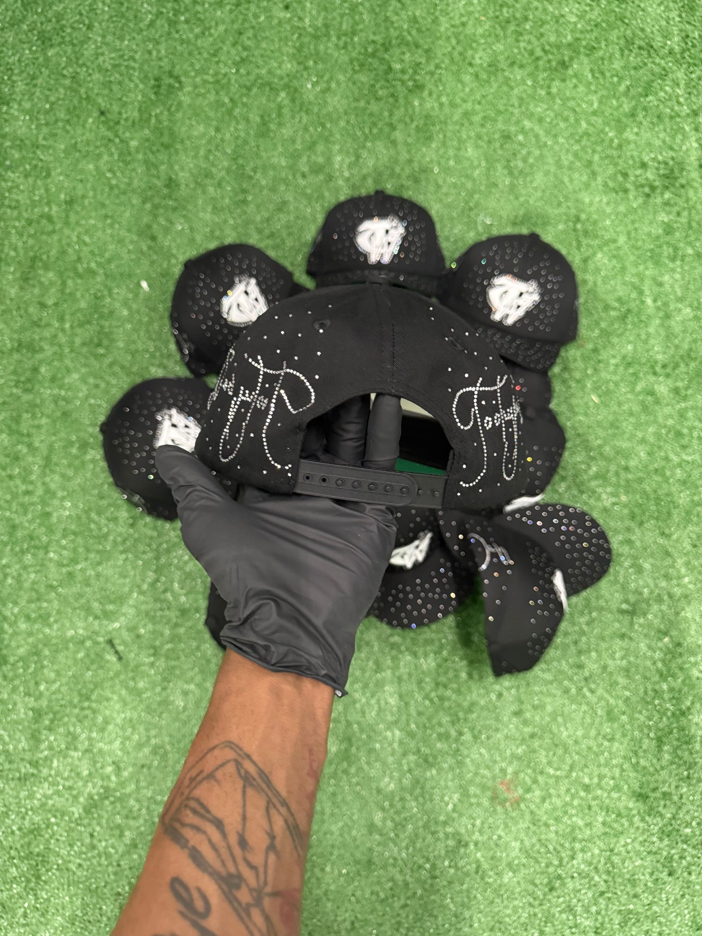 Luxury Black “ToohypeWrld” hat