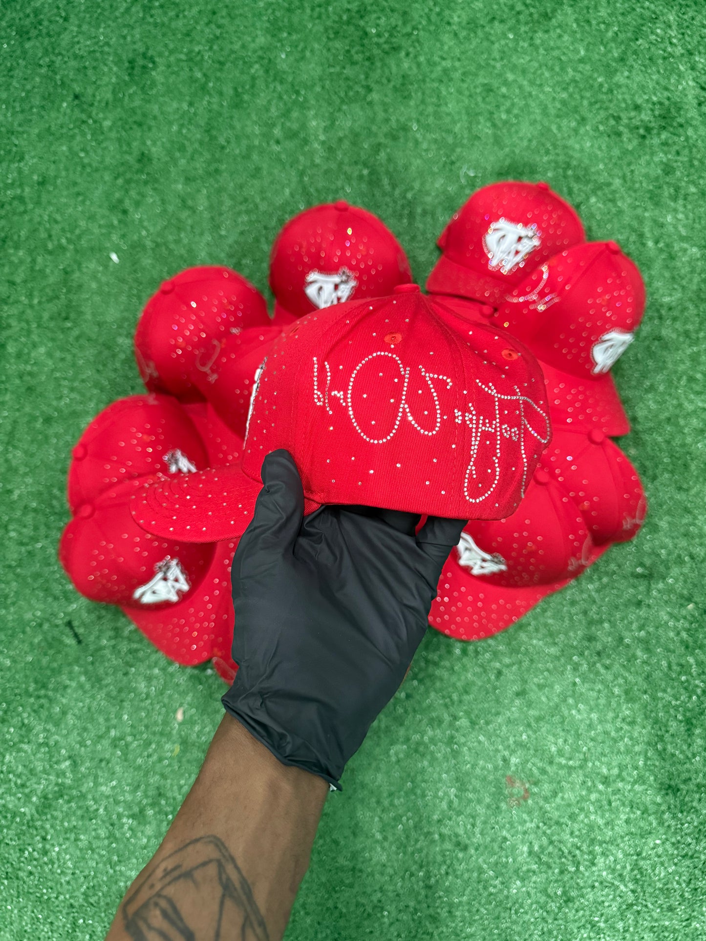 Luxury Red “ToohypeWrld” hat