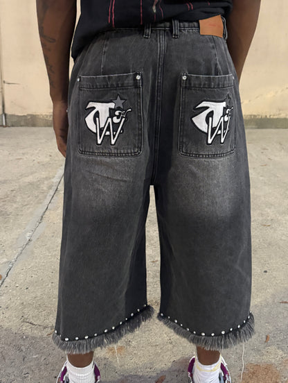 ToohypeWrld jorts (grey)