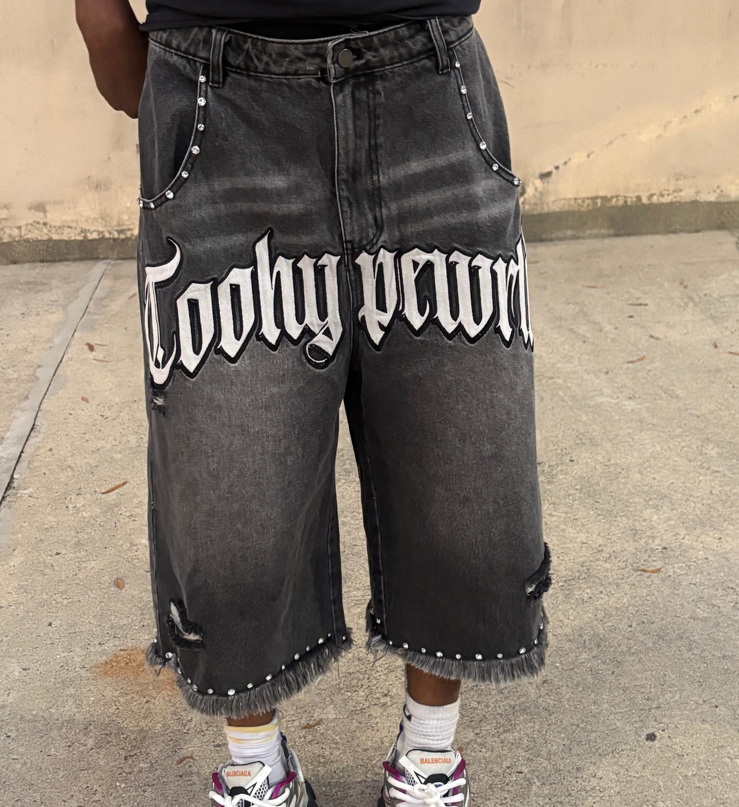 ToohypeWrld jorts (grey)