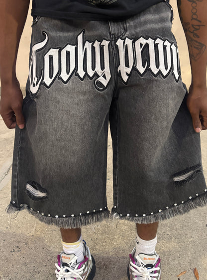 ToohypeWrld jorts (grey)