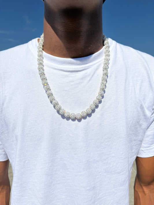rosary silver tennis chain