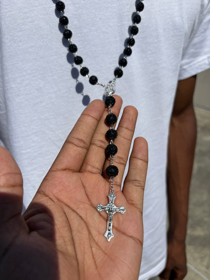 all black rosary