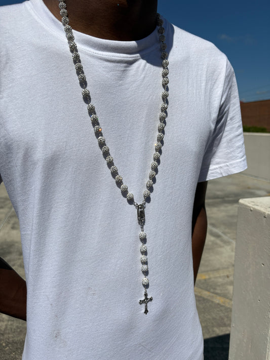 silver rosary
