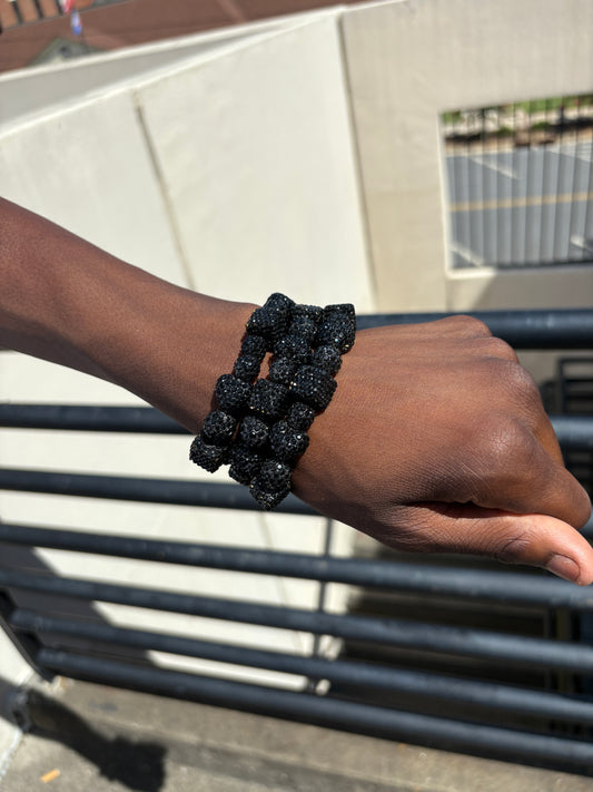 3 black bracelet