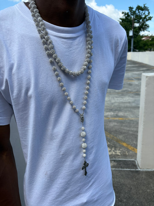 teniis chain rosary and silver rosary
