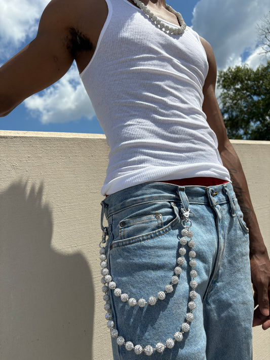 wallet chain and tennis chaion rosary