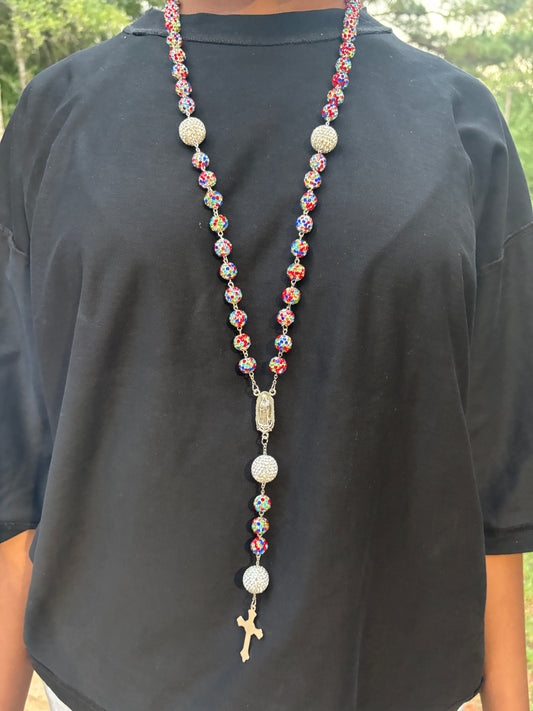 all blue rainbow and silver