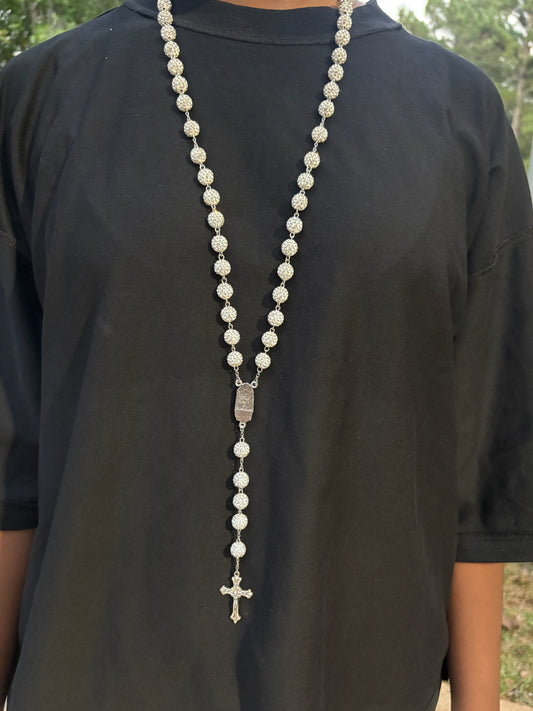 silver rosary