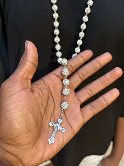 silver rosary