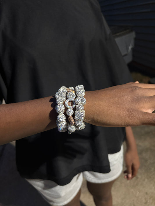 double silver and rose gold