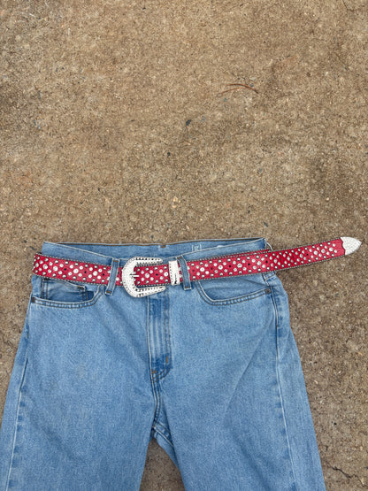 rhinestone belt (red and silver)