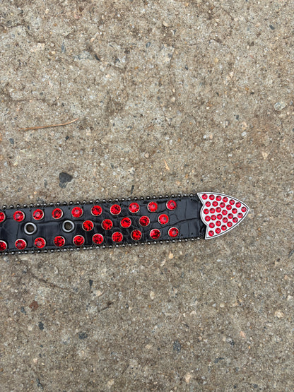 rhinestone belt (red and black)