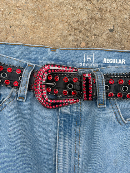 rhinestone belt (red and black)