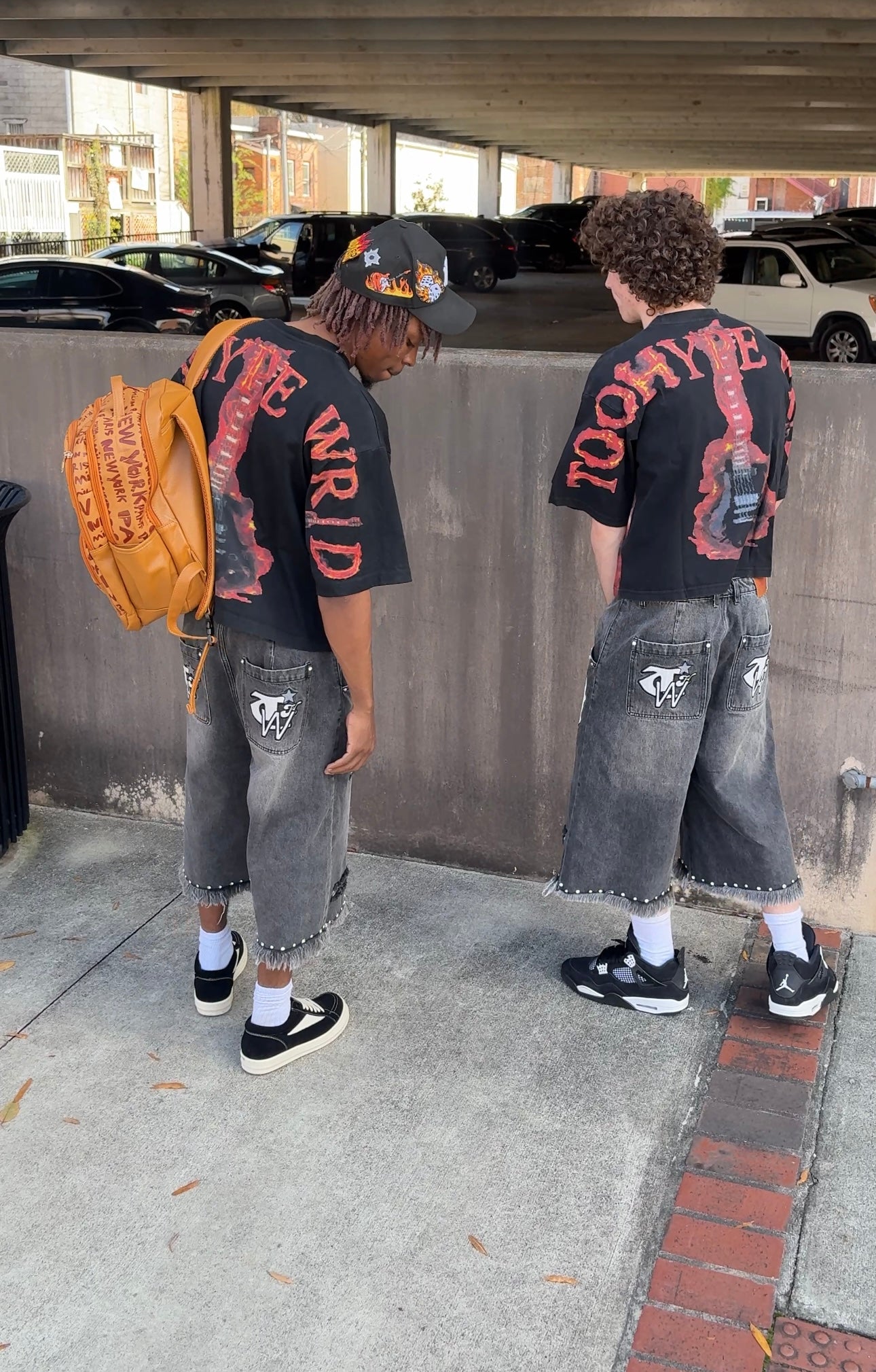 ToohypeWrld jorts (grey)