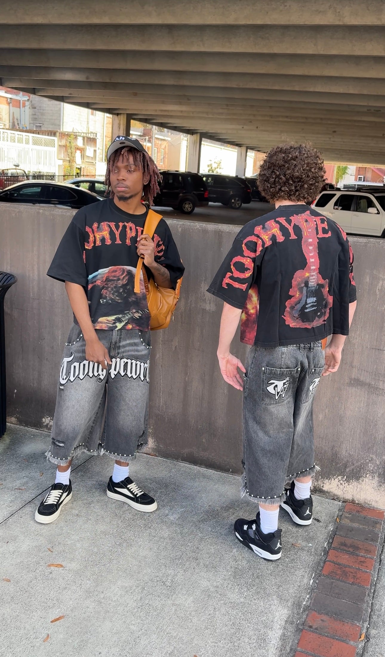 ToohypeWrld jorts (grey)